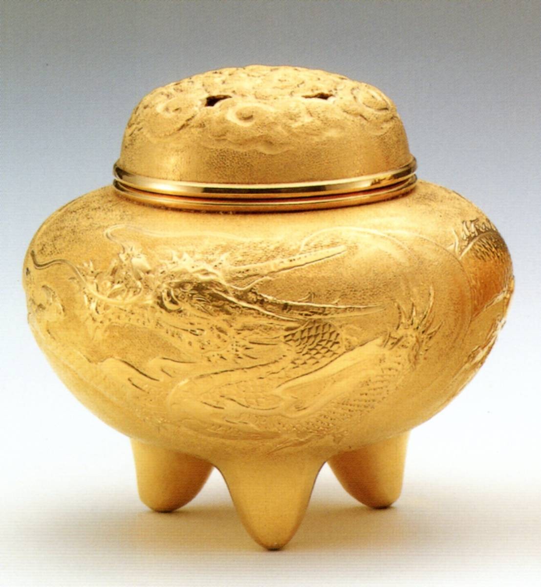 Pure Gold Incense Burner (Dragon)